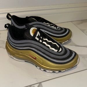 Nike Air Max 97 Black and Gold Sneakers